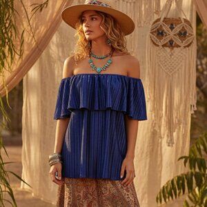 NEW Sanctuary Purple Velvet Top M Boho Indie Festival Whimsigoth Witchy Glam